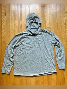 B. Draddy Men’s Willie Hoodie Sweatshirt Pima Cotton XL Gray Solid